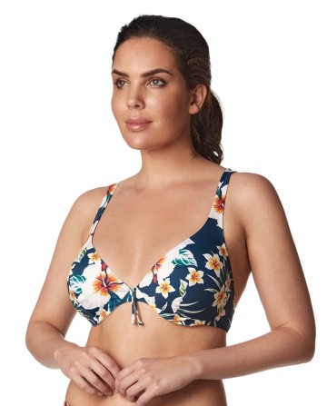 Top Bikini Capacidad Escotado Con Aros Tropical Bikini Bikini