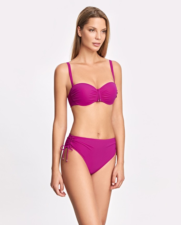 Top Bikini Corte Strapler Con Copa Y Aro Ibiza Fucsia Bikini Bikini