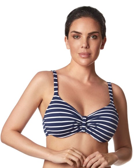 Top Bikini Corte Sisa Capacidad Con Aros Marine Marino Bikini Bikini