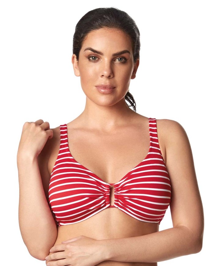 Top Bikini Capacidad Triangular Con Copa Marine Rojo Bikini Bikini