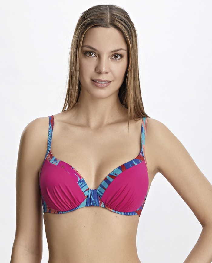 Top Bikini Copa Capacidad Con Aro Y Refuerzo Coral Bikini Bikini