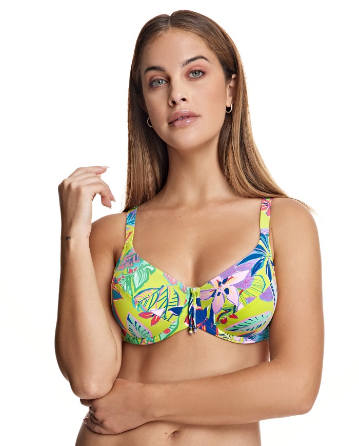 Top bikini reductor con aros estampado Curaçao Bikini Bikini