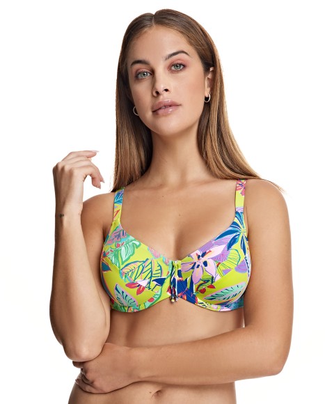 Top Bikini Reductor Con Aros Estampado Cura Ao Bikini Bikini