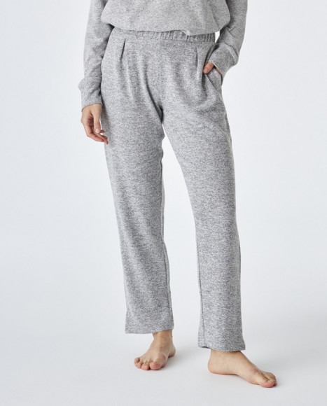 Pijama de mujer de punto de color gris