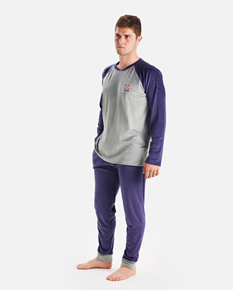 Pijama para hombre de terciopelo en color morado