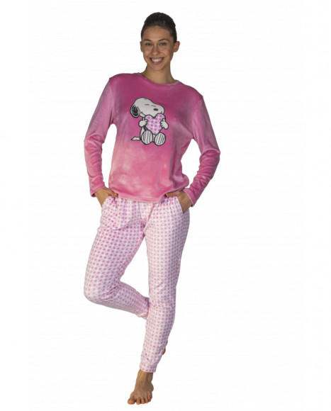 Pijama mujer terciopelo Snoopy