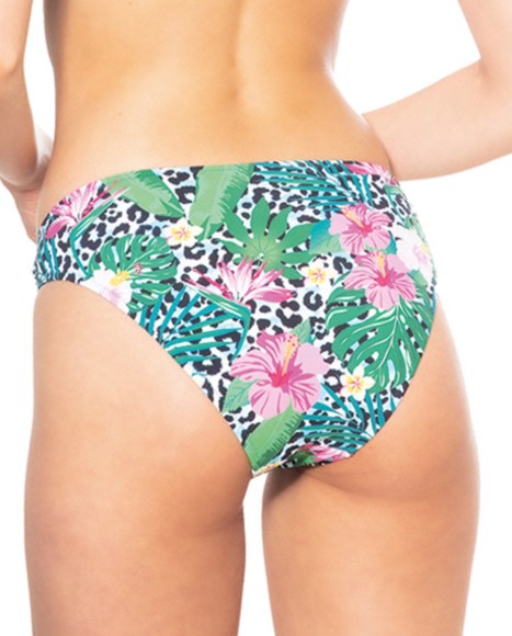 Braga bikini estampado con tiras en el costado Animal tropical